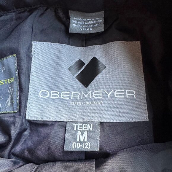OBERMEYER Teen Enforcer Ski Pants Boys M 10-12 Medium Black Snowboarding Pant - Picture 9 of 13